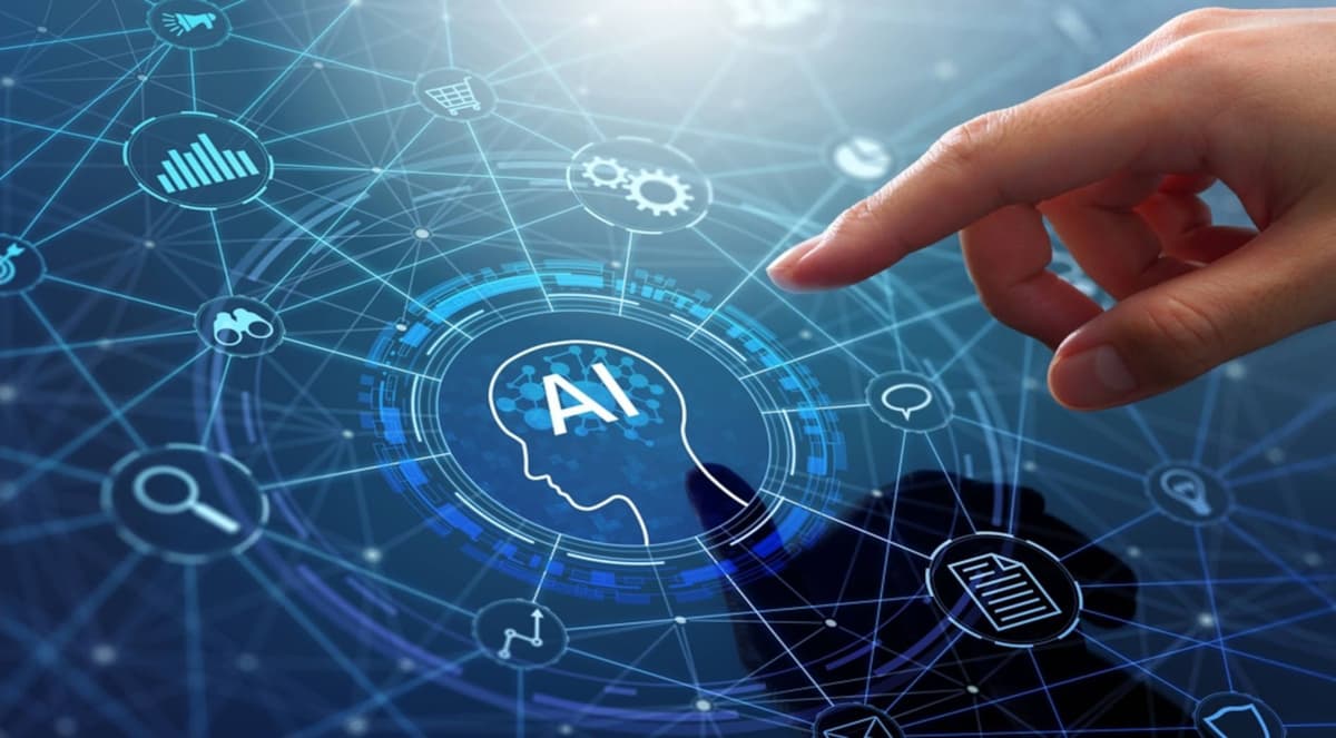 Global map highlighting regions competing in AI development and research