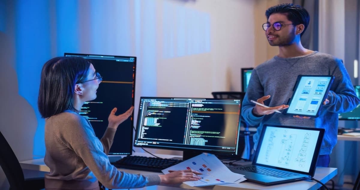 Latin American tech professionals collaborating on AI projects for US enterprises